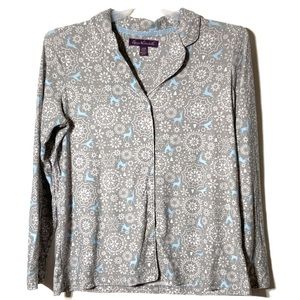 Gloria Vanderbilt Pajamas Sweater Snowflake Medium